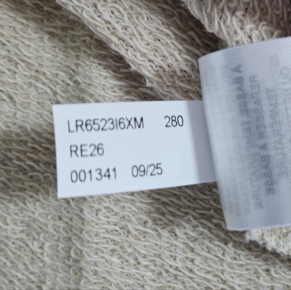 Michael Kors NWT Womens V-Neck ‎ Sweater Jumper Cotton MSRP $110 Cozy Beige 1X